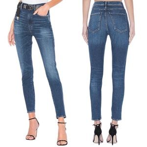 Agolde Roxanne Super High Rise Ankle Skinny in Freeway